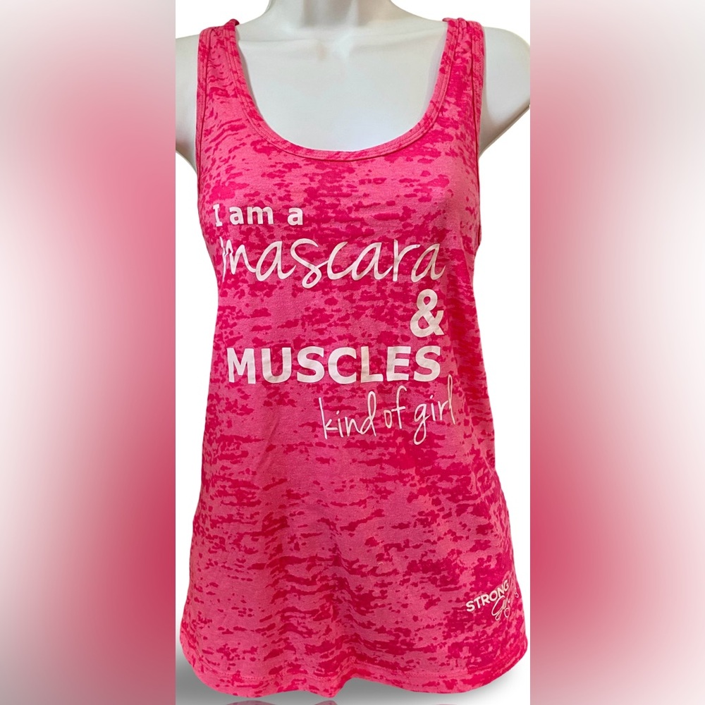 Strong Girl Clothing Burnout Tank Top “I am a Mascara & Muscles kind of girl”